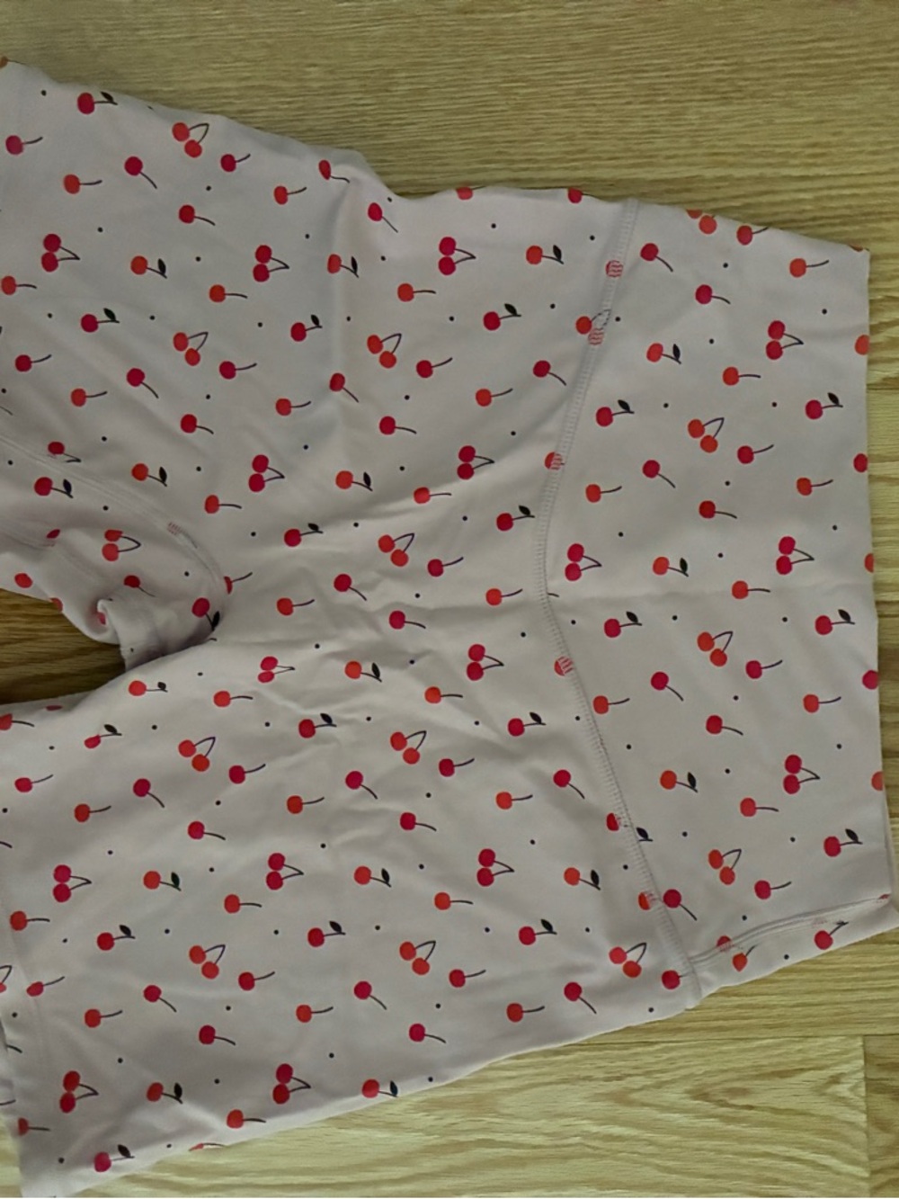 Vitality Cloud II High-Waist Cherry Bike Shorts - Pink - Picture 3 of 4
